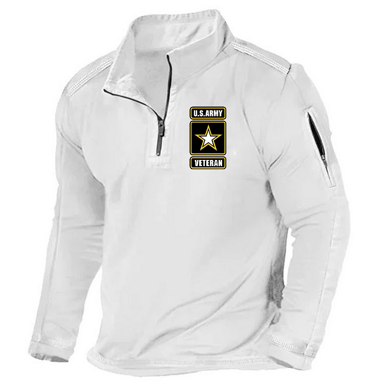Maturelion Men's Henley Shirt US Army Veteran Henley Shirt