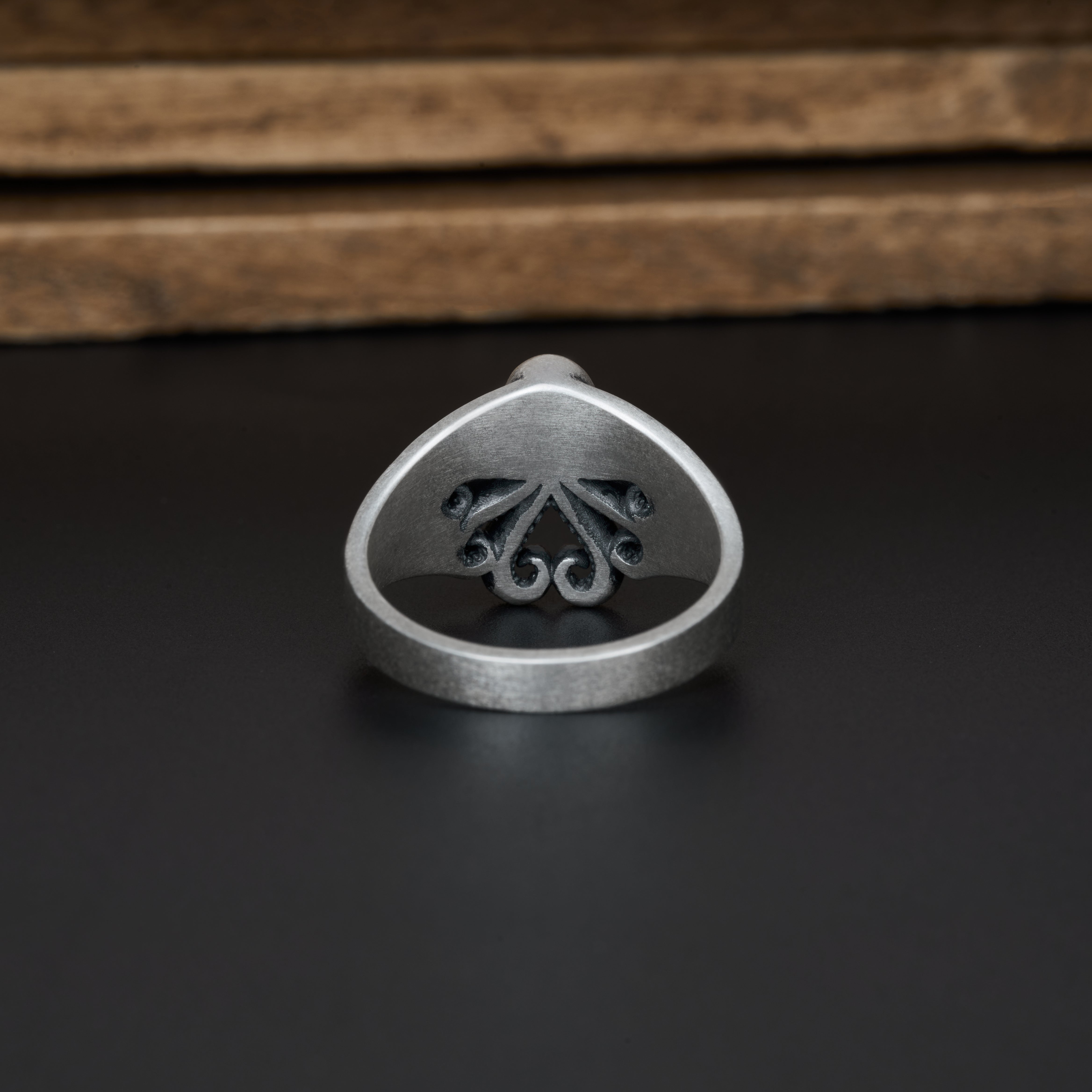 Matuerlion Vintage Kraken Skull Nautical Ring