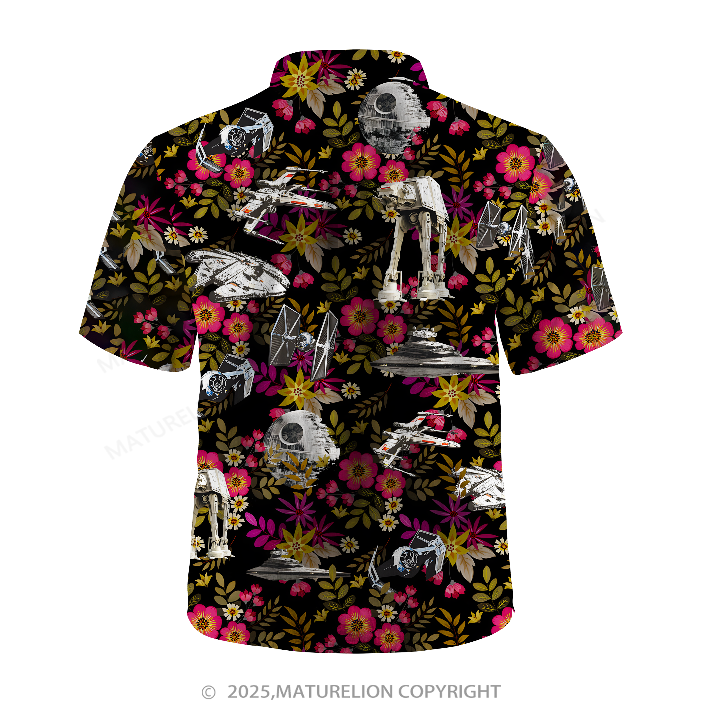 Maturelion Men's Hawaiian Shirt Retro Synthwave Space Knight Hawaiian Shirt
