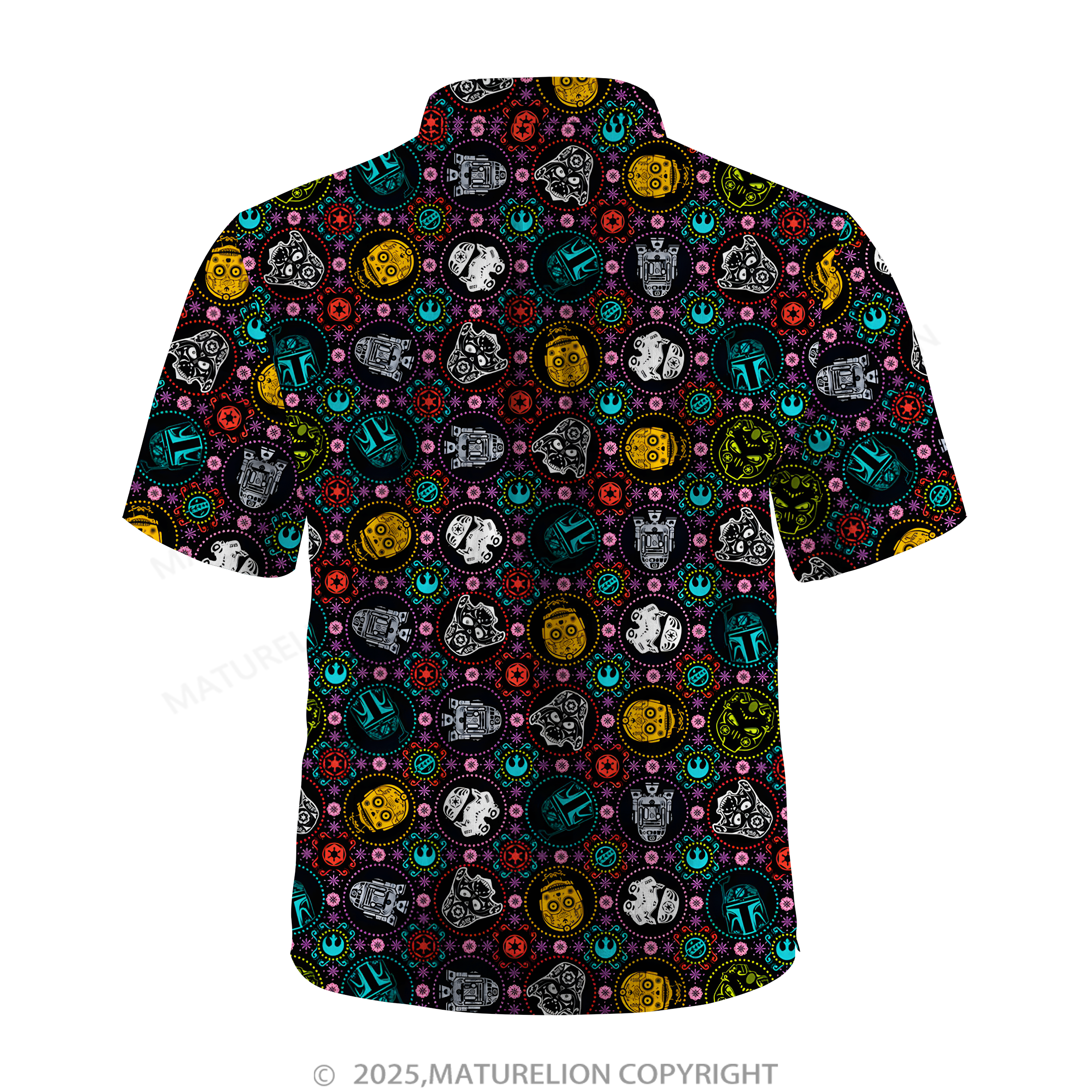 Maturelion Men's Hawaiian Shirt Galactic Synthwave Sith Lord Hawaiian Shirt