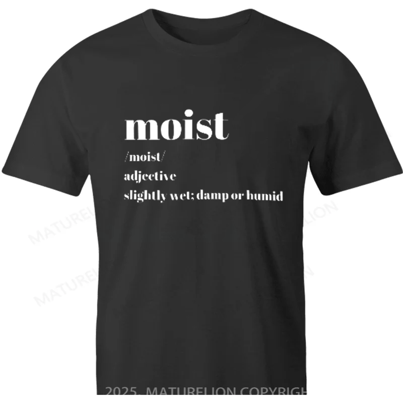 Maturelion British T-shirt Moist Definition Cotton T-shirt