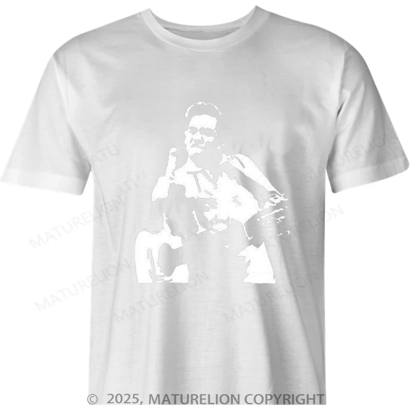 Maturelion Australia T-shirt Johnny Give Someone The Finger Cotton T-shirt