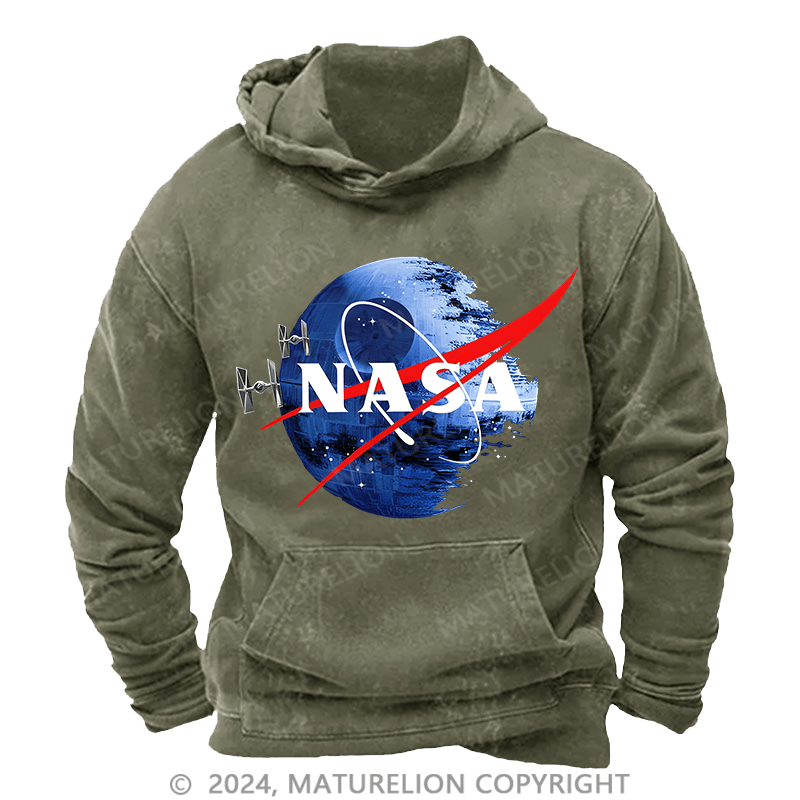 Maturelion Men's Hoodie Inspired Guava Iguana Death Star Graphic Hoodie