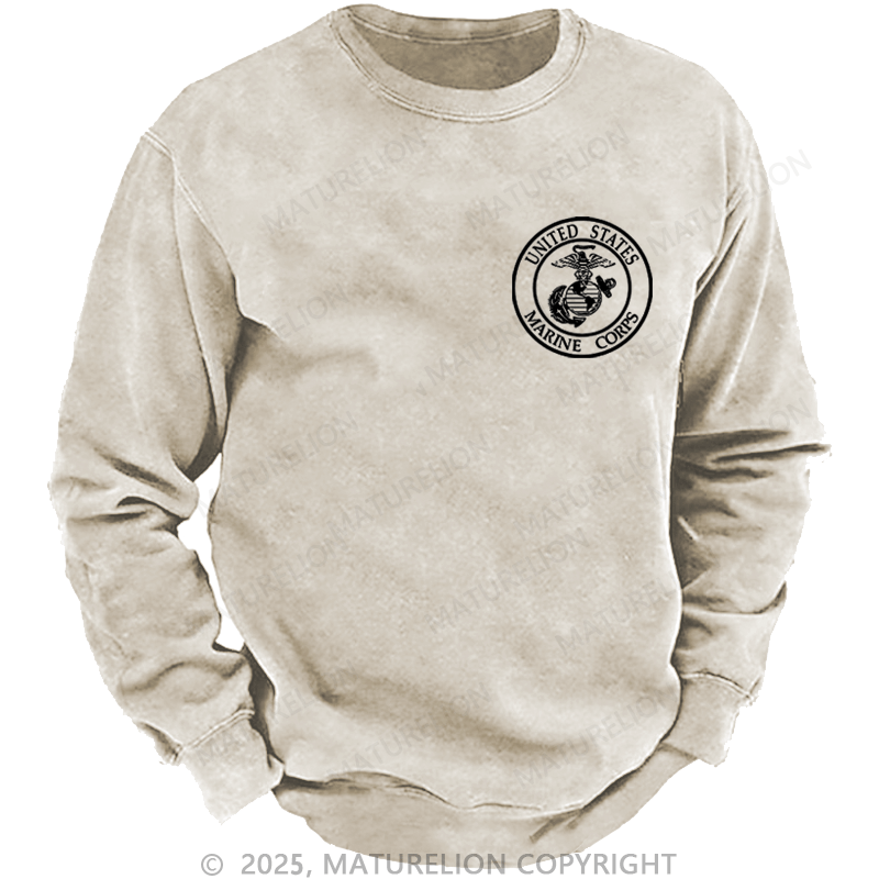 Maturelion Men's Sweatshirt United States Marine Corps Sweatshirt