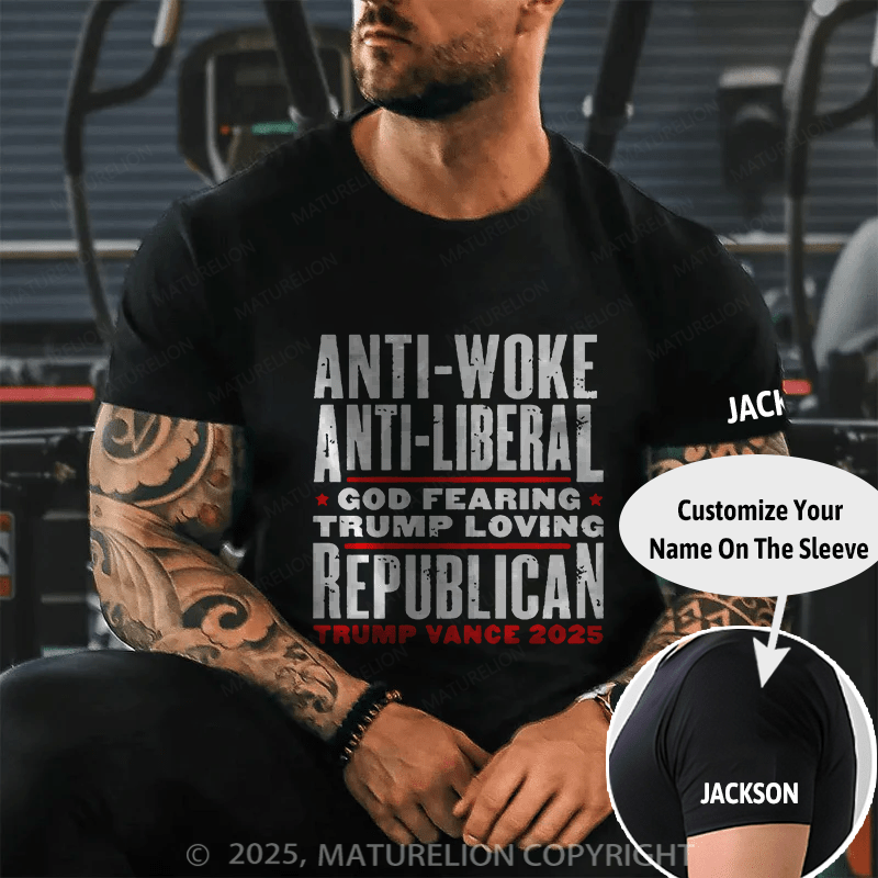 Maturelion Men's T-shirt ANTI-WOKE Cotton T-shirt