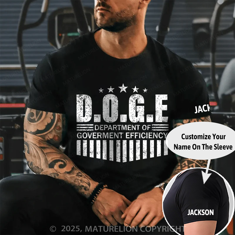 Maturelion Men's T-shirt D.O.G.E Cotton T-shirt