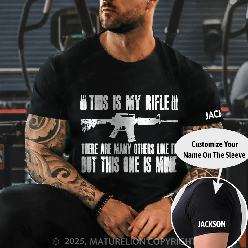 Maturelion Men's T-shirt “This is My Rifle” Coyote Cotton T-shirt