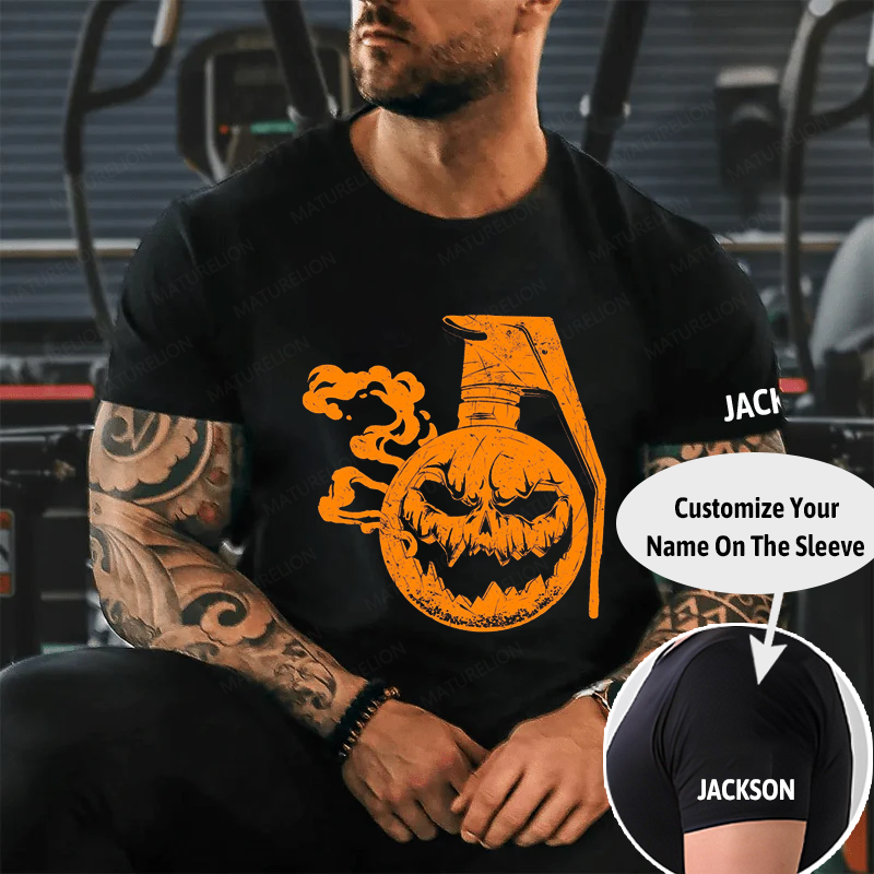 Maturelion Men's T-Shirt Jack-O-Nade Halloween Cotton T-Shirt