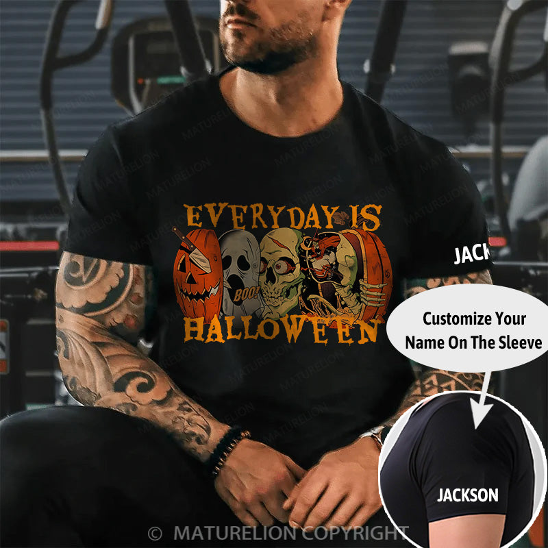 Maturelion Men's T-shirt Everyday Is Halloween Cotton T-shirt
