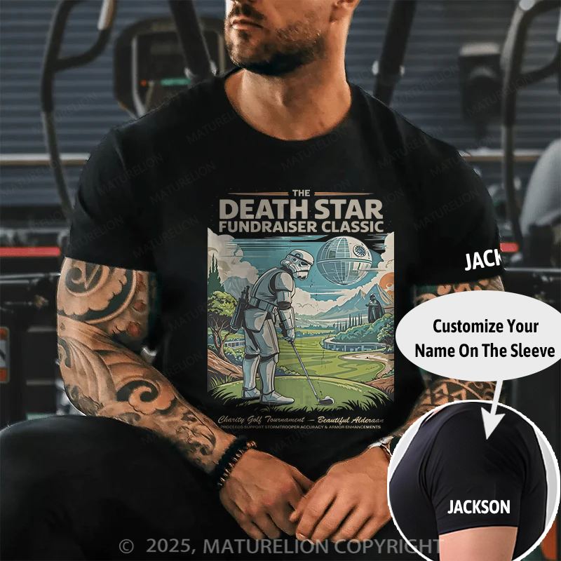 Maturelion Men's T-Shirt The Death Star Fundraiser Classic Cotton T-shirt