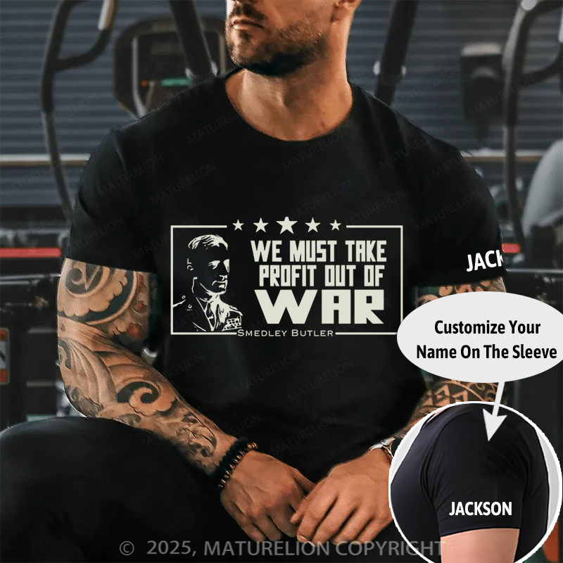 Maturelion Men's T-Shirt Smedley Butler Classic Cotton T-Shirt