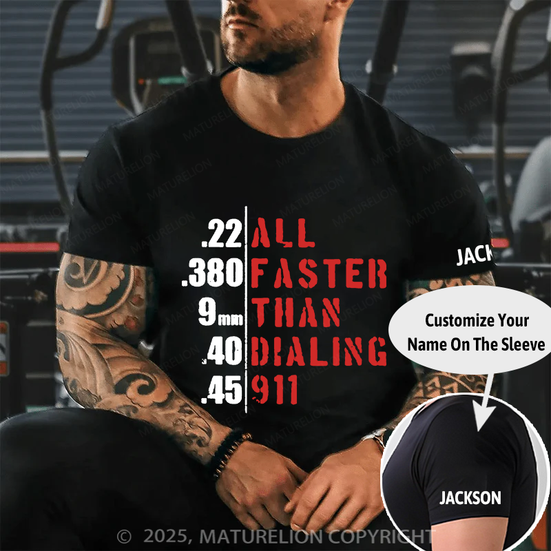 Maturelion Men's T-shirt All Faster Cotton T-shirt