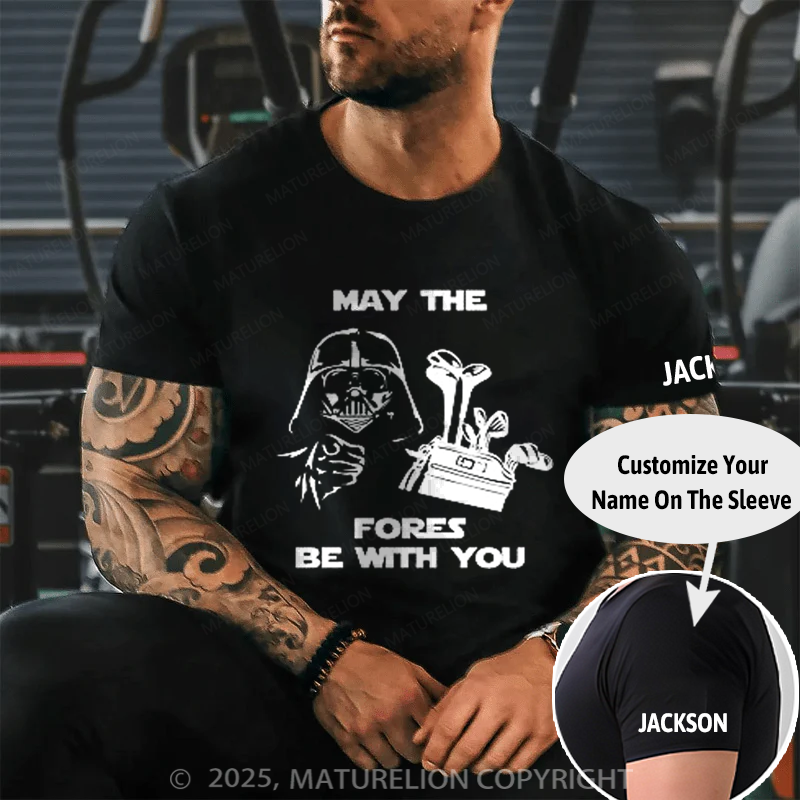 Maturelion Men's T-Shirt Darth Vader Golf Cotton T-shirt