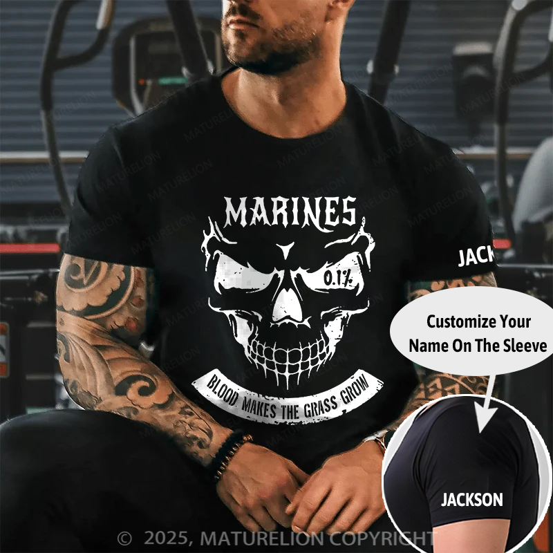 Maturelion Men's T-Shirt Blood Makes The Grass Grow Cotton T-Shirt