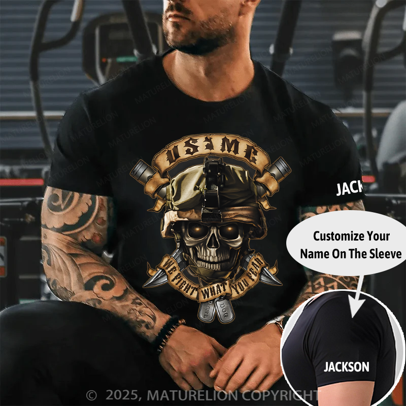 Maturelion Men's T-Shirt We Fight What You Fear Cotton T-Shirt
