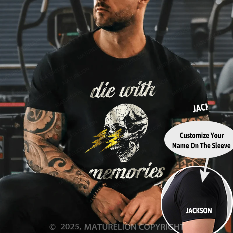 Maturelion Men's T-Shirt Die With Memories Cotton T-Shirt