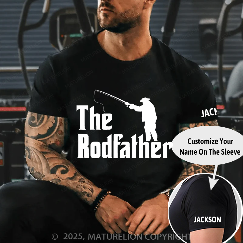 Maturelion Men's T-shirt The Rodfather Father's Day T-shirt