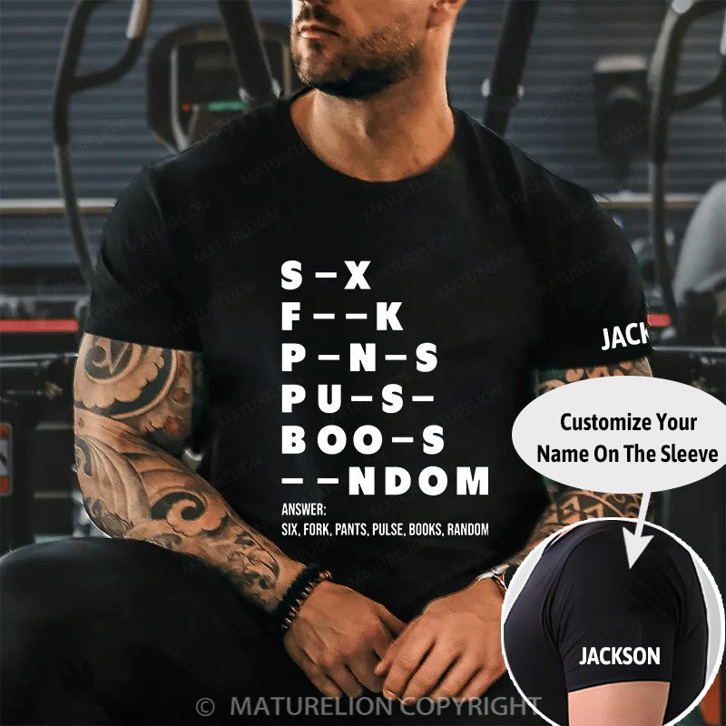 Maturelion Men's T-shirt Adult Dirty Mind Questions Cotton T-shirt