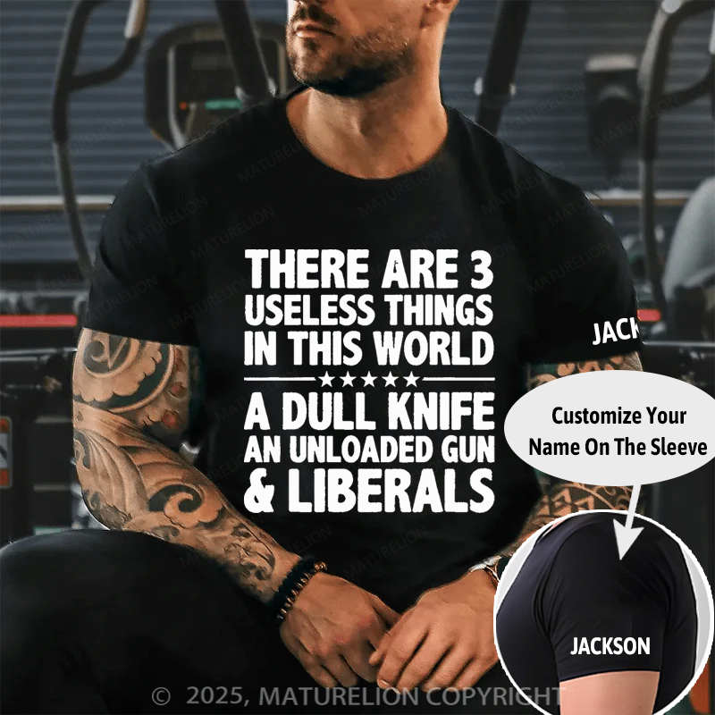 Maturelion Men's T-Shirt There Are 3 Useless Things In This World Cotton T-Shirt