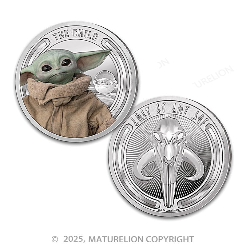 Maturelion Grogu's Gift - The Child Colorized Silver Medal