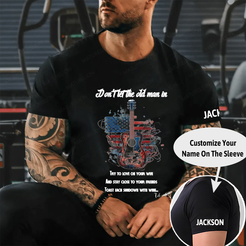 Maturelion Men's T-Shirt Toby Country Music Don't Let the Old Man In Cotton T-Shirt