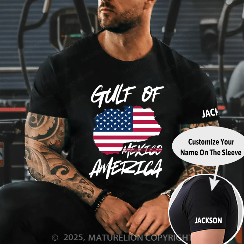 Maturelion Men's T-shirt Gulf-of-America Cotton T-shirt