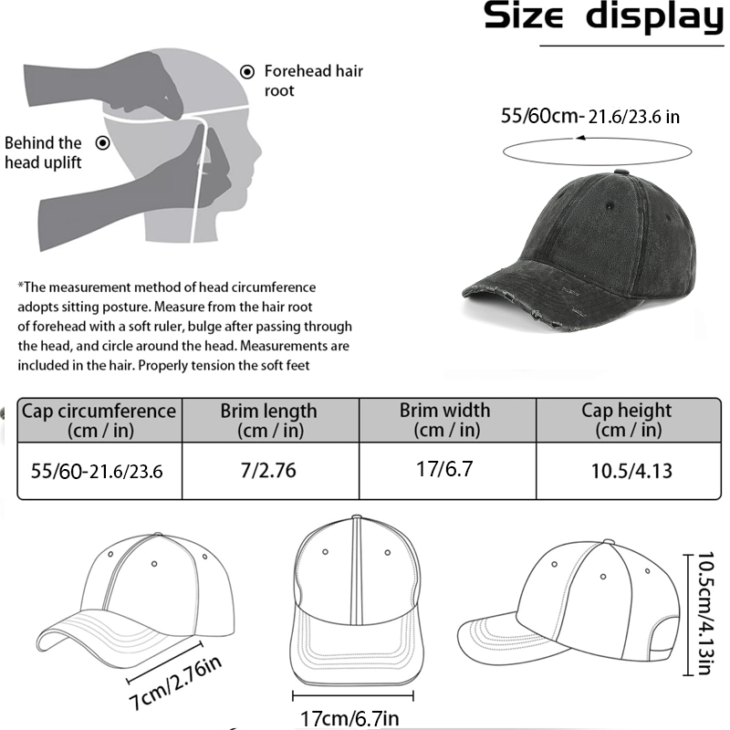 Maturelion Men's Cap Don't Let The Old Man In Vintage American flag Washed Vintage Cap