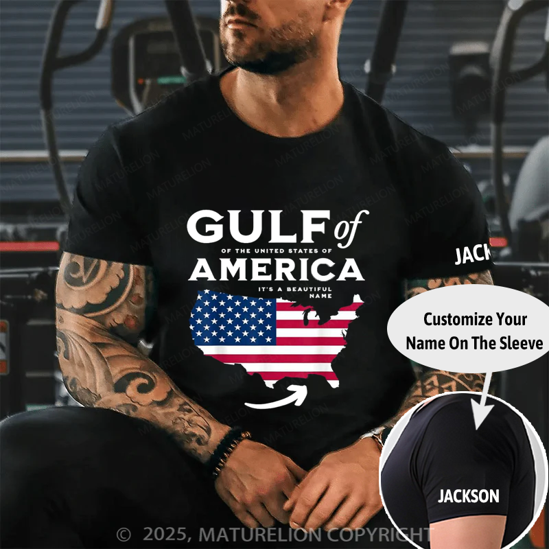 Maturelion Men's T-shirt Gulf-of-America Cotton T-shirt