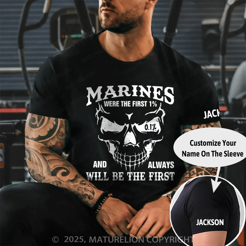 Maturelion Men's T-Shirt Were The First 1% And Always Will Be The First Cotton T-Shirt