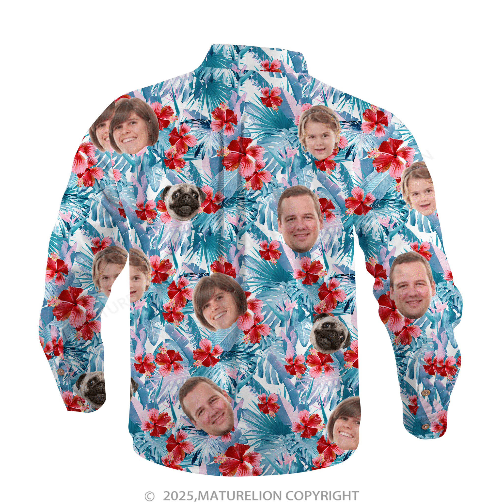 Maturelion Aloha Shirts Your Face on a Custom Hawaiian Shirt