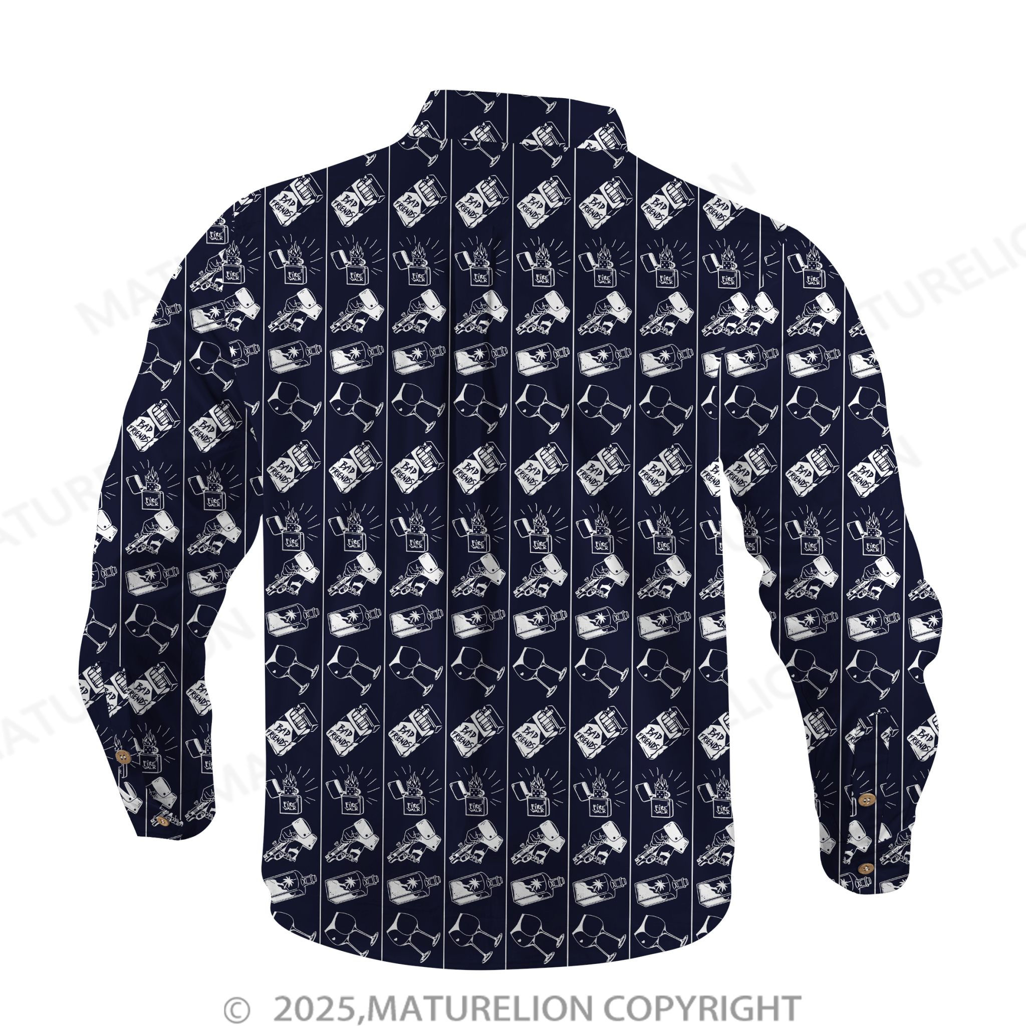 Maturelion Men's Hawaiian Shirt Midnight Tropics Hawaiian Shirt