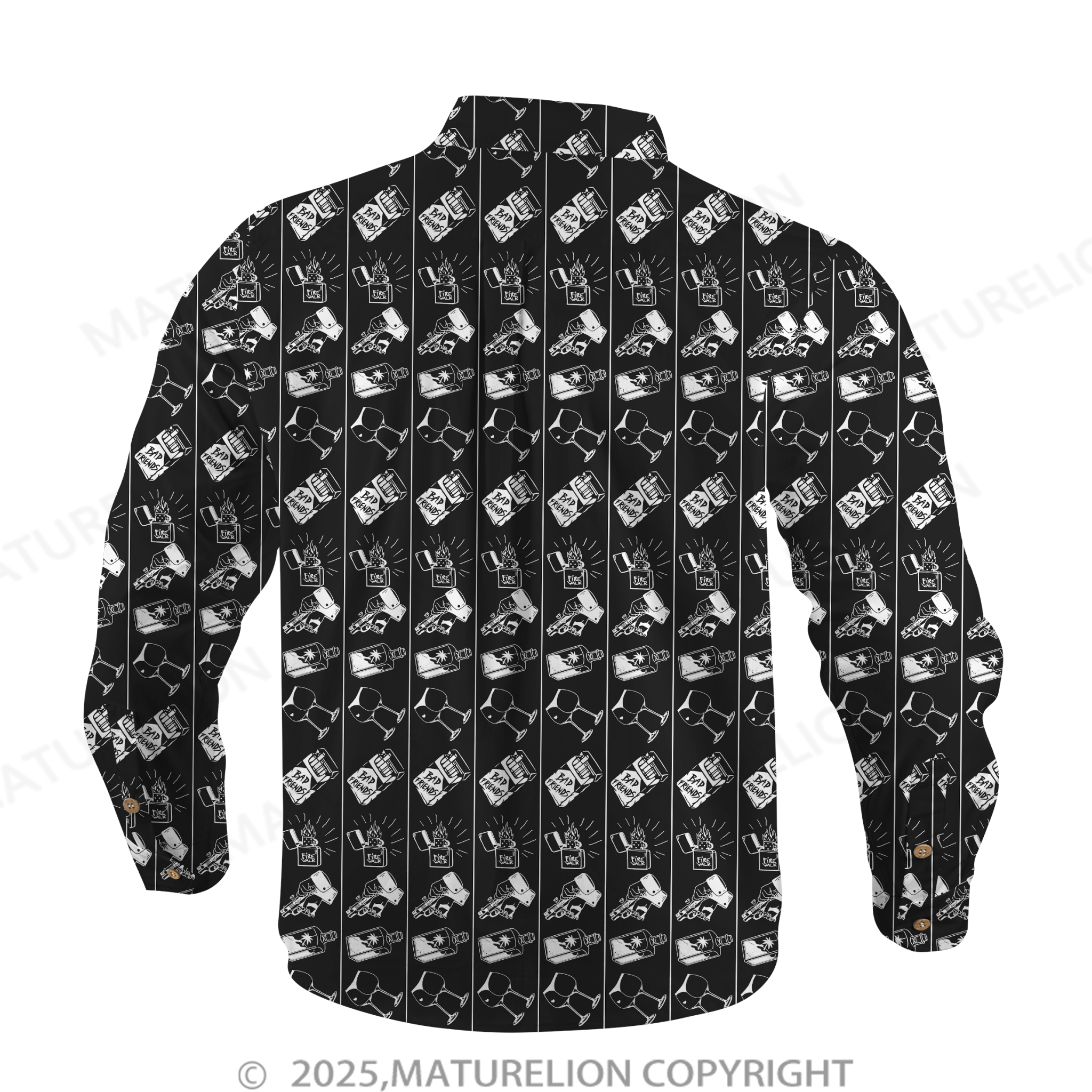 Maturelion Men's Hawaiian Shirt Midnight Tropics Hawaiian Shirt