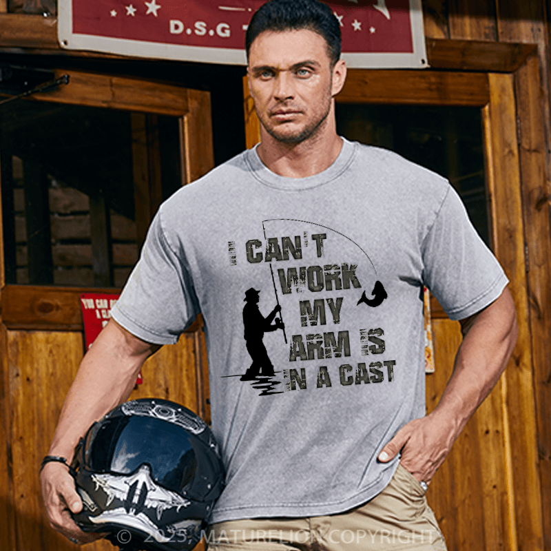 Maturelion Men's T-shirt Fisherman Fishing Cotton T-shirt