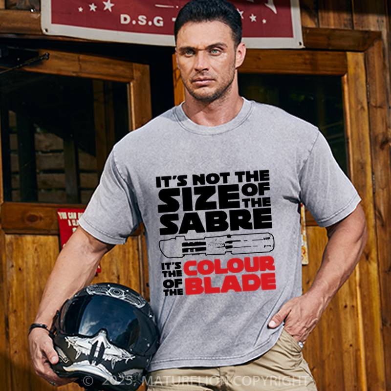 Maturelion Men's T-Shirt Size Matters Not Cotton T-Shirt