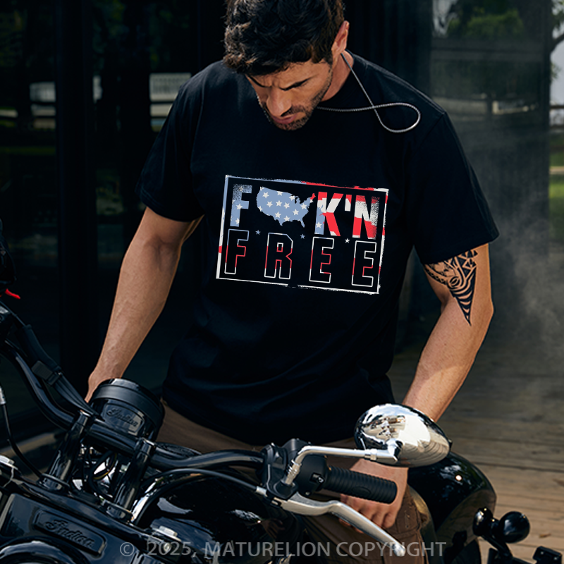 Maturelion Men's T-shirt Fuck Free Father's Day T-shirt