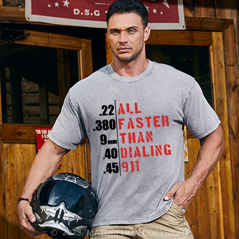 Maturelion Men's T-shirt All Faster Cotton T-shirt