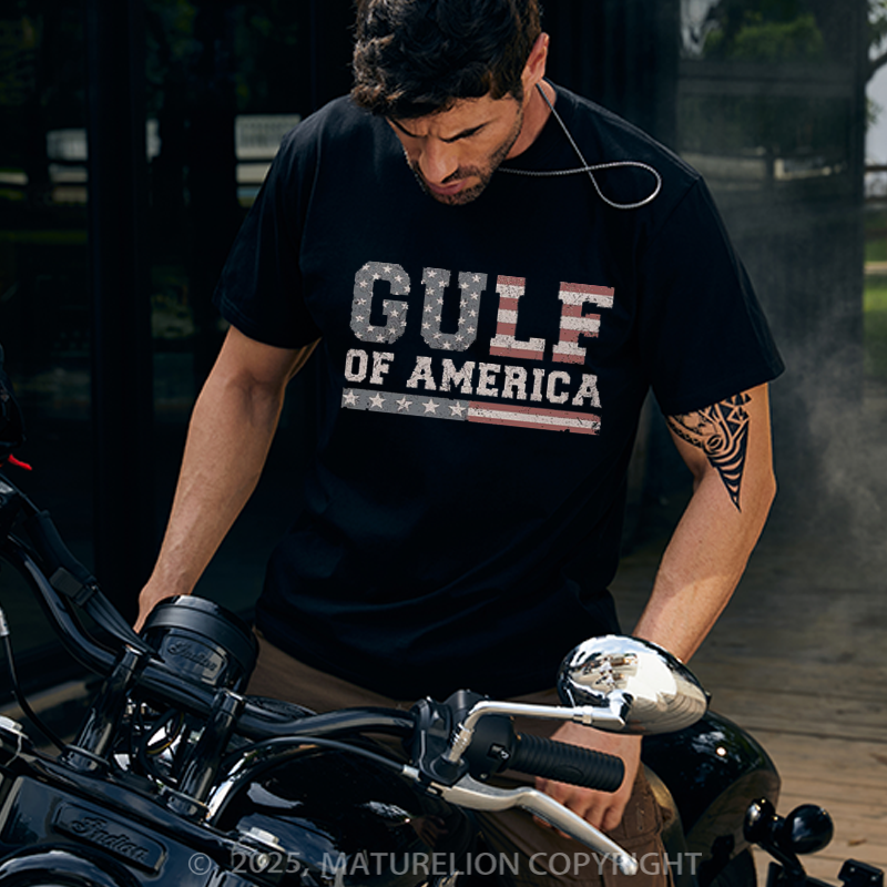 Maturelion Men's T-shirt Gulf-of-America Cotton T-shirt