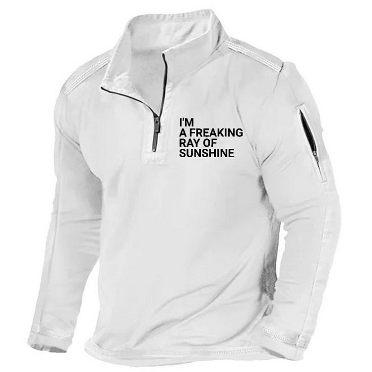 Maturelion Men's Henley Shirt I'm A Freaking Ray Of Sunshine Henley Shirt