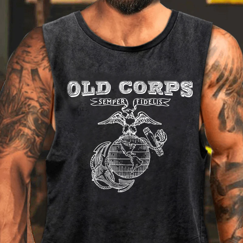 Maturelion Men's Tank Top Corps USMC Tank Top