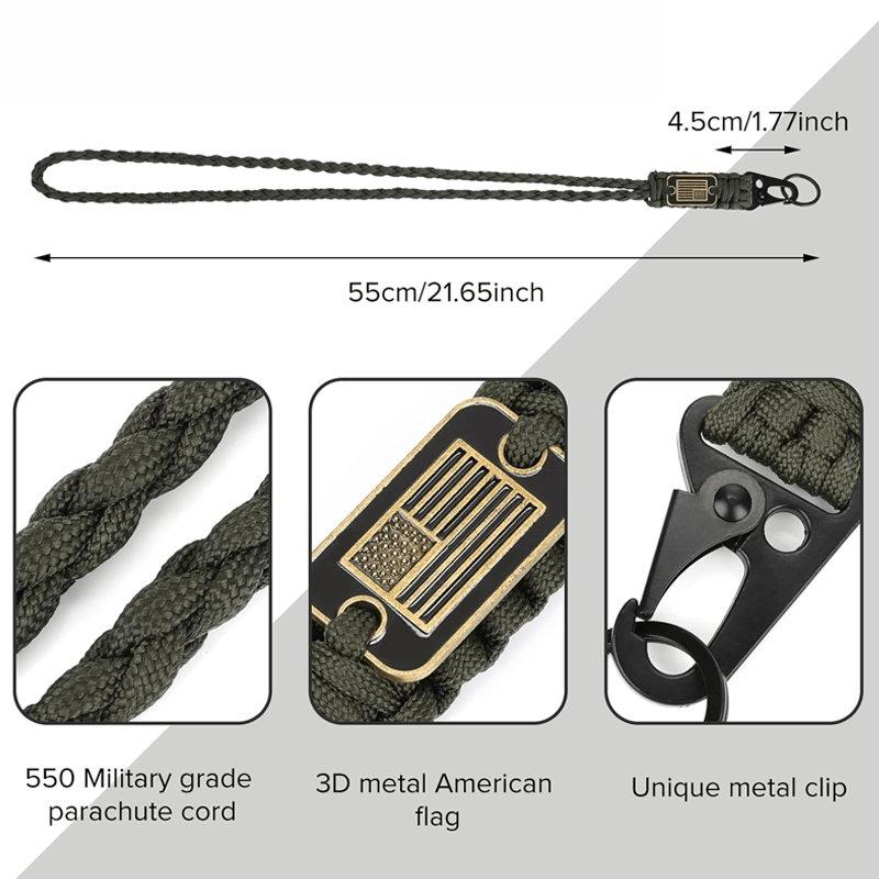 Maturelion Parachute Rope Necklace Keychains