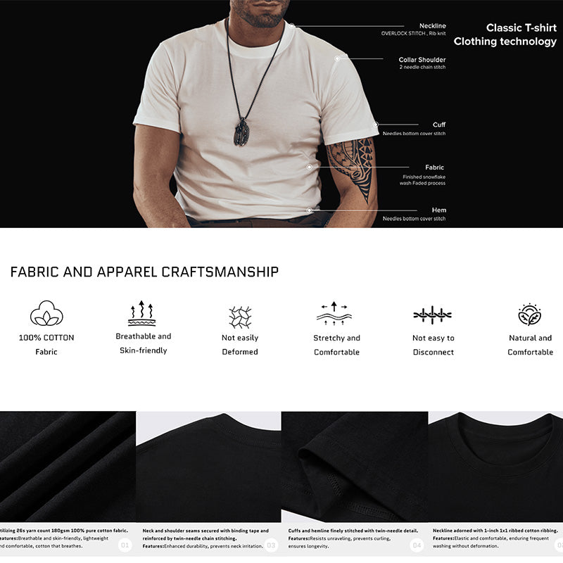 Maturelion Men's T-shirt The Cost Of Freedom Patch Cotton T-shirt