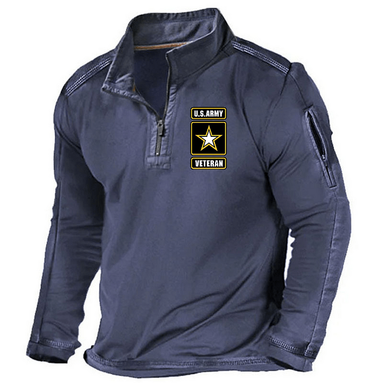 Maturelion Men's Henley Shirt US Army Veteran Henley Shirt
