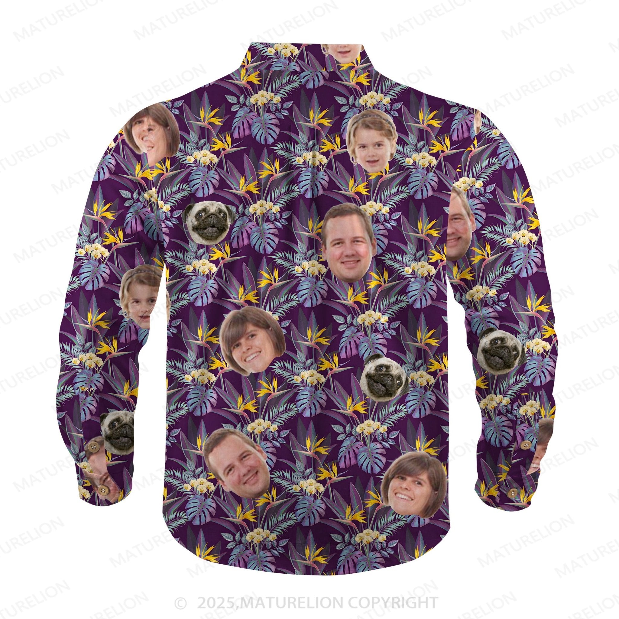 Maturelion Aloha Shirts Custom Face Design Hawaiian Shirt