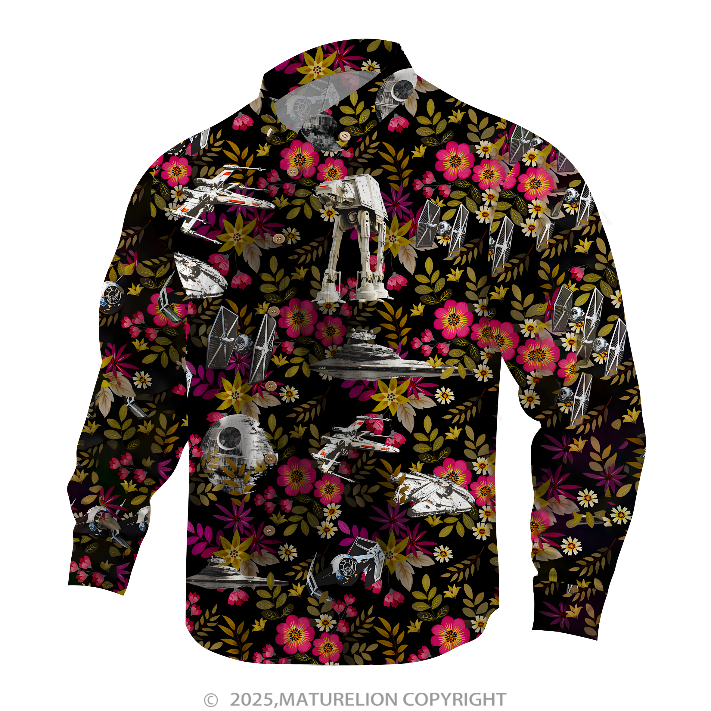 Maturelion Men's Hawaiian Shirt Retro Synthwave Space Knight Hawaiian Shirt
