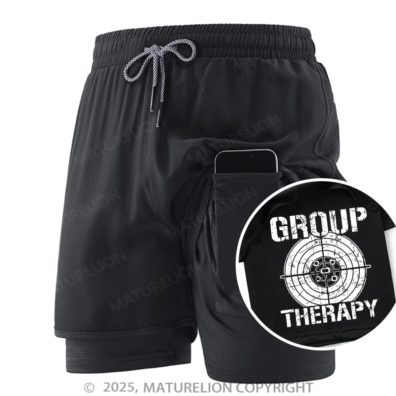 Maturelion Men's Short Group Therapy Double Layer Short