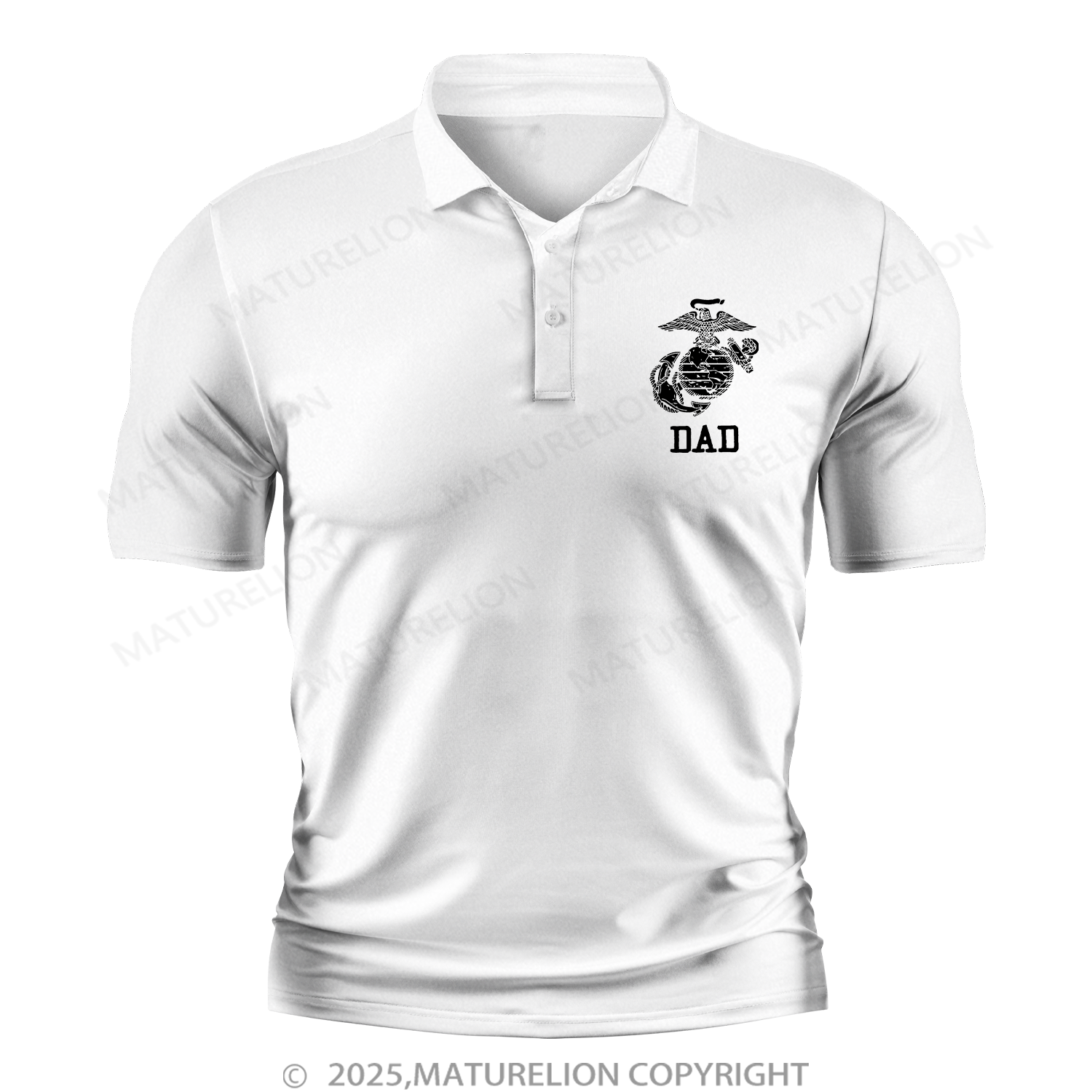 Maturelion Men's Polo Shirt USMC Dad Polo Shirt
