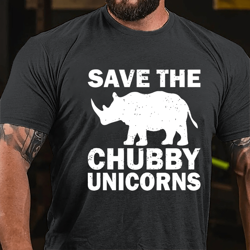 Save The Chubby Unicorns Cotton T-shirt (Free Customization)