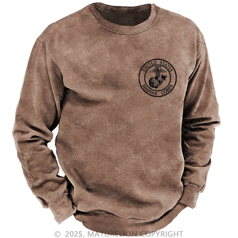 Maturelion Men's Sweatshirt United States Marine Corps Sweatshirt
