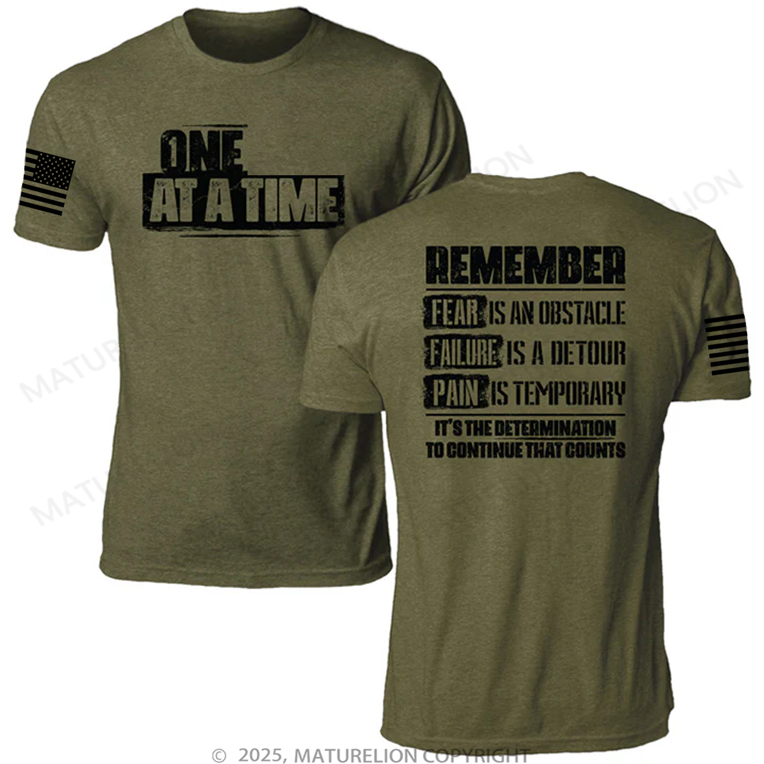 Maturelion Unisex T-Shirt One Day At A Time Memorial T-shirt