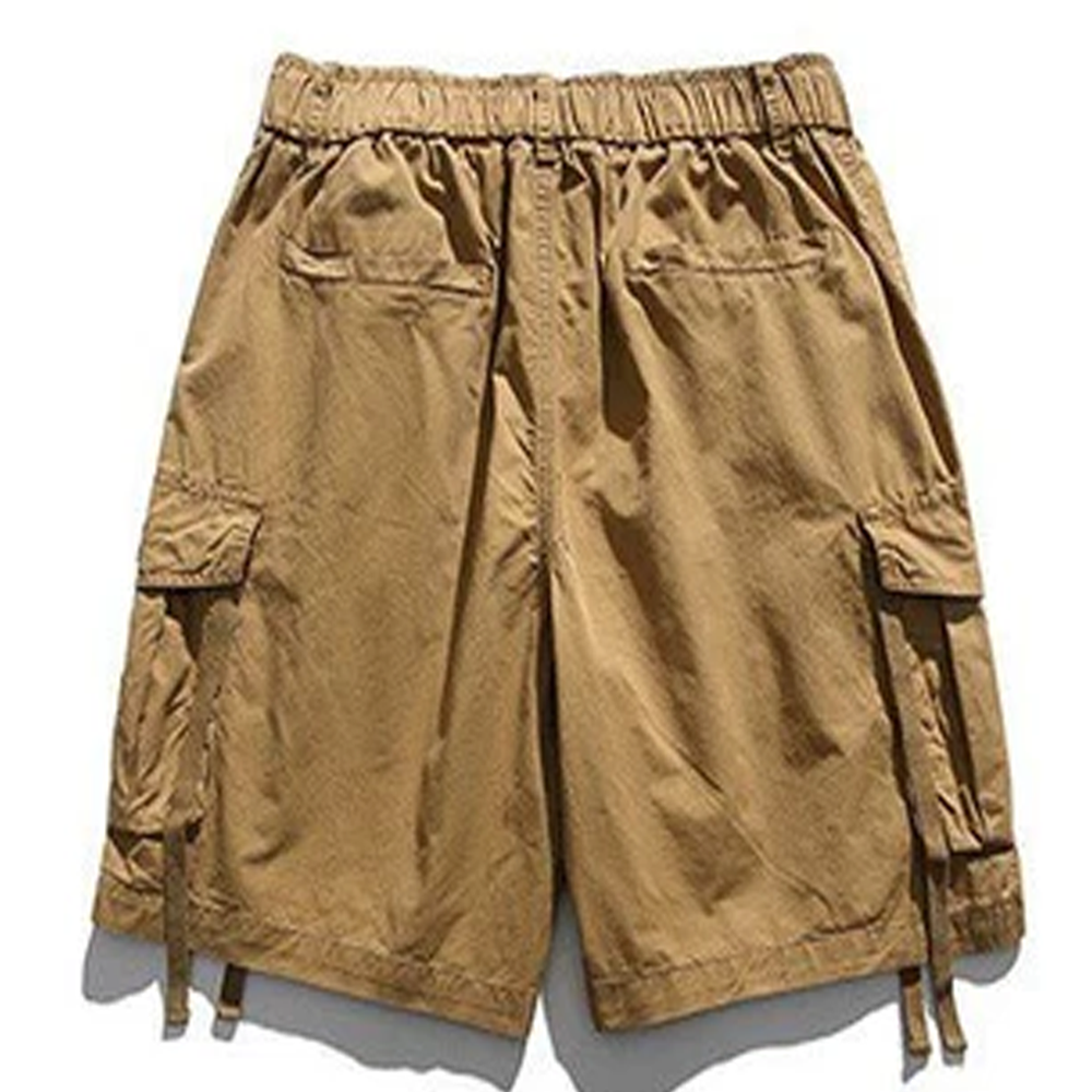 Maturelion Men's Breathable Loose Straight Peplum Summer Shorts (Plus Size Available)